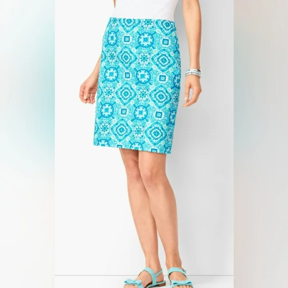 Talbots Classic Patterned A-line Skirt - Picture 3 of 7